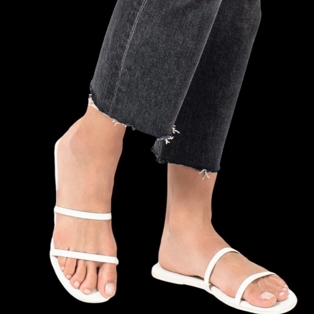 Women's White Sandals - Picture 2 of 4